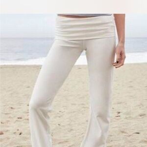 Brandy Melville White Flare Priscilla Pants